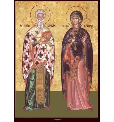 poza Sfinti Mucenici Ciprian si Iustina